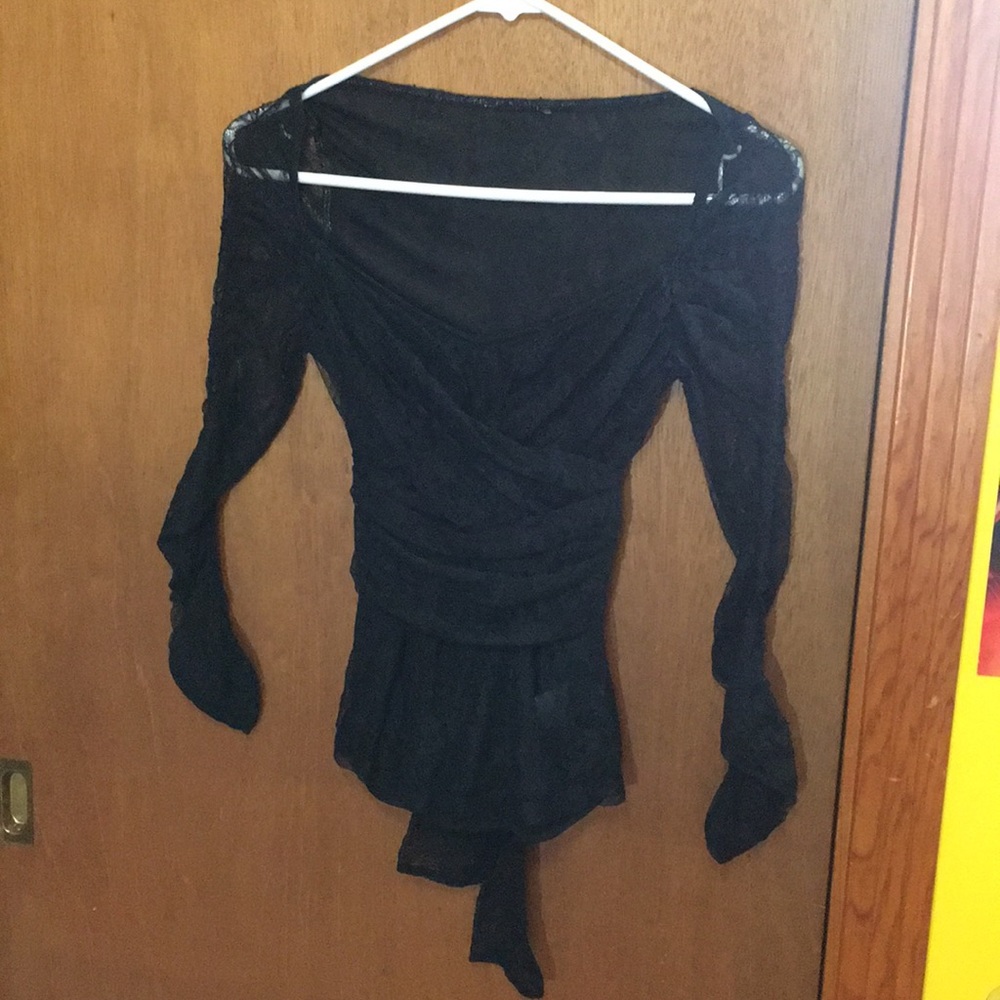 Victorian baby goth all over lace blouse